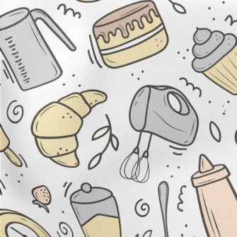 Various Baking Tools And Desse Stretch Ponte