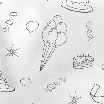 Birthday Party Pattern Stretch Ponte