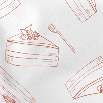 Simple Red Line Cake Fork Stretch Ponte