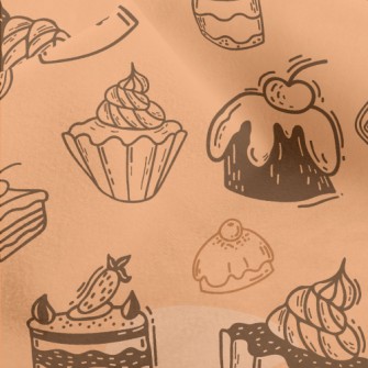Doodle Cakes And Desserts Micro Fleece