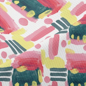 Watercolor Pink And Black Yell Piqué