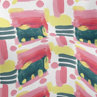 Watercolor Pink And Black Yell Lightweight Performance Linen