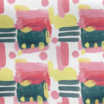 Watercolor Pink And Black Yell Jersey Backed Fleece