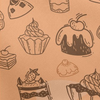 Doodle Cakes And Desserts Pongee