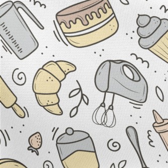 Various Baking Tools And Desse Pongee