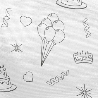 Birthday Party Pattern Pongee