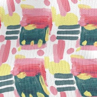 Watercolor Pink And Black Yell Stretch Jersey