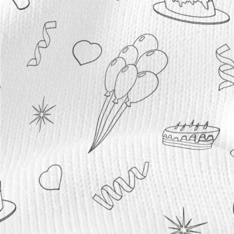 Birthday Party Pattern Stretch Jersey