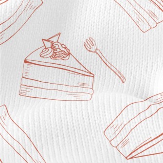 Simple Red Line Cake Fork Stretch Jersey