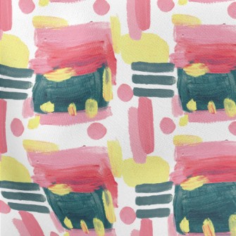 Watercolor Pink And Black Yell Lightweight Cotton Poplin