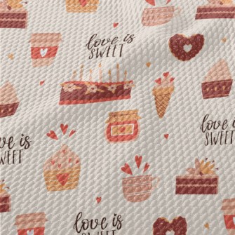 Sweet Love Cake Dessert Birdseye Piqué