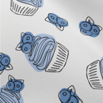 Simple Blueberry Cupcake Chiffon