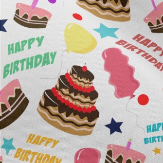 Various Cakes And Balloons Chiffon