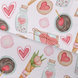 Valentine's Day Heart Patt Waterproof Oxford