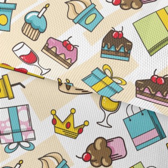 Cake Gift Drink Yellow Crown Waterproof Oxford
