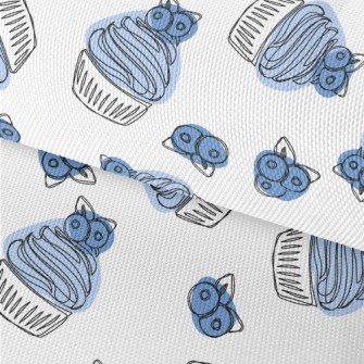 Simple Blueberry Cupcake Waterproof Oxford