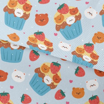 Bear Shaped Strawberry Cake Waterproof Oxford