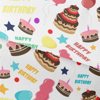 Various Cakes And Balloons Waterproof Oxford