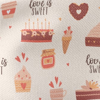 Sweet Love Cake Dessert Waterproof Canvas
