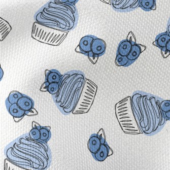 Simple Blueberry Cupcake Waterproof Canvas