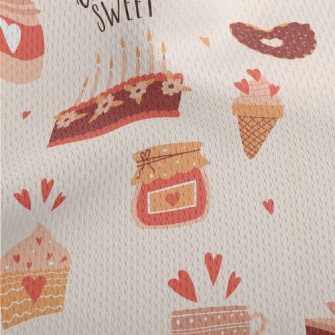 Sweet Love Cake Dessert Athletic Mesh Flat Back