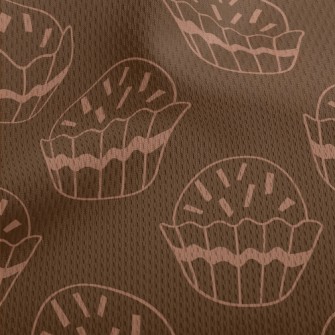 Simple Powdered Sugar Cup Cake Athletic Mesh Flat Back