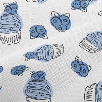 Simple Blueberry Cupcake Performance Linen