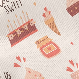 Sweet Love Cake Dessert Standard Corduroy