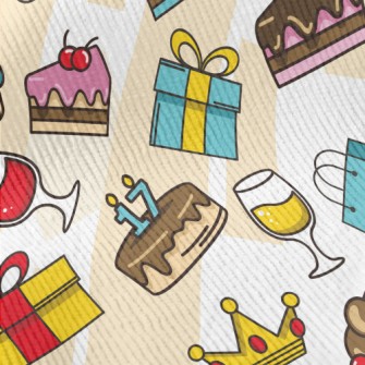 Cake Gift Drink Yellow Crown Standard Corduroy