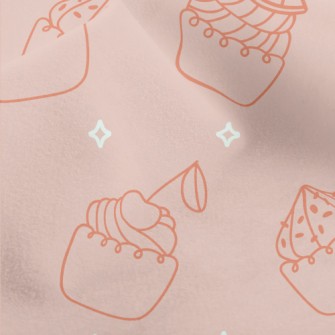 Fruit Cupcakes With Stars Micro Fleece