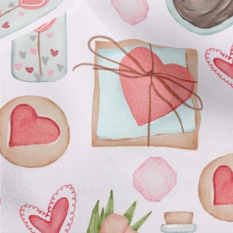 Valentine's Day Heart Patt Micro Fleece