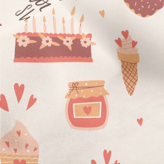 Sweet Love Cake Dessert Micro Fleece