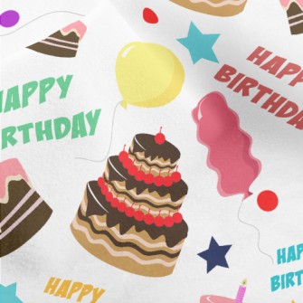 Various Cakes And Balloons Micro Fleece