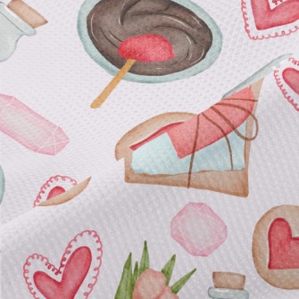 Valentine's Day Heart Patt Piqué