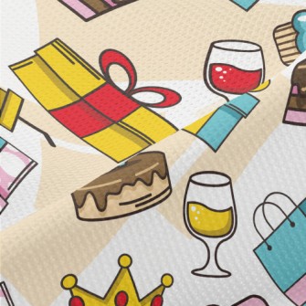 Cake Gift Drink Yellow Crown Piqué