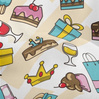 Cake Gift Drink Yellow Crown Lightweight Performance Linen