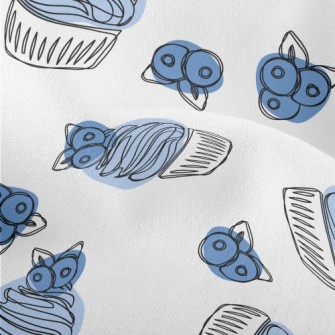 Simple Blueberry Cupcake Lightweight Performance Linen