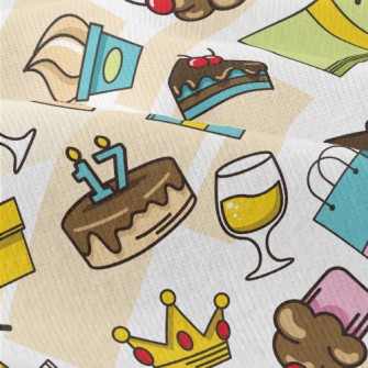 Cake Gift Drink Yellow Crown Modern Jersey