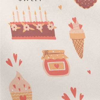 Sweet Love Cake Dessert Pongee