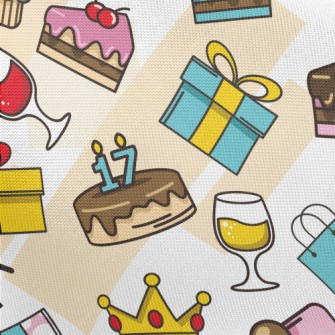 Cake Gift Drink Yellow Crown Pongee