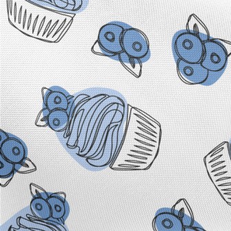Simple Blueberry Cupcake Pongee