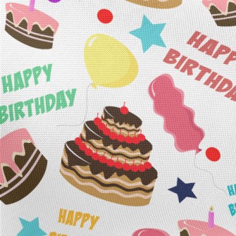 Various Cakes And Balloons Pongee