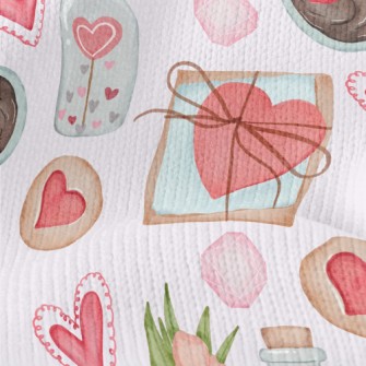Valentine's Day Heart Patt Stretch Jersey