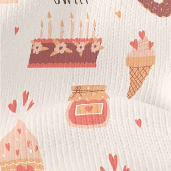 Sweet Love Cake Dessert Stretch Jersey