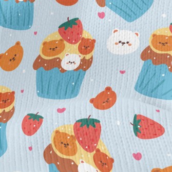 Bear Shaped Strawberry Cake Stretch Jersey