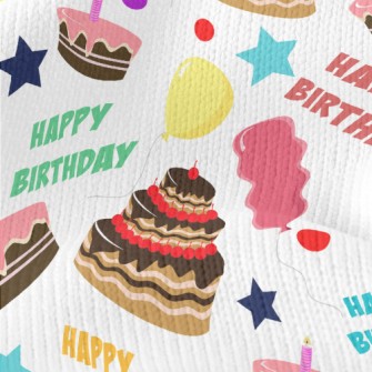 Various Cakes And Balloons Stretch Jersey