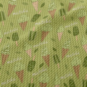 Matcha Flavored Ice Cream Birdseye Piqué