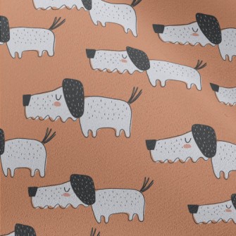 Hand Drawn Children's Dog Chiffon