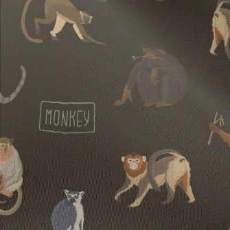 Various Orangutans And Monkeys Chiffon