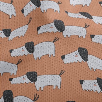 Hand Drawn Children's Dog Athletic Mesh Flat Back